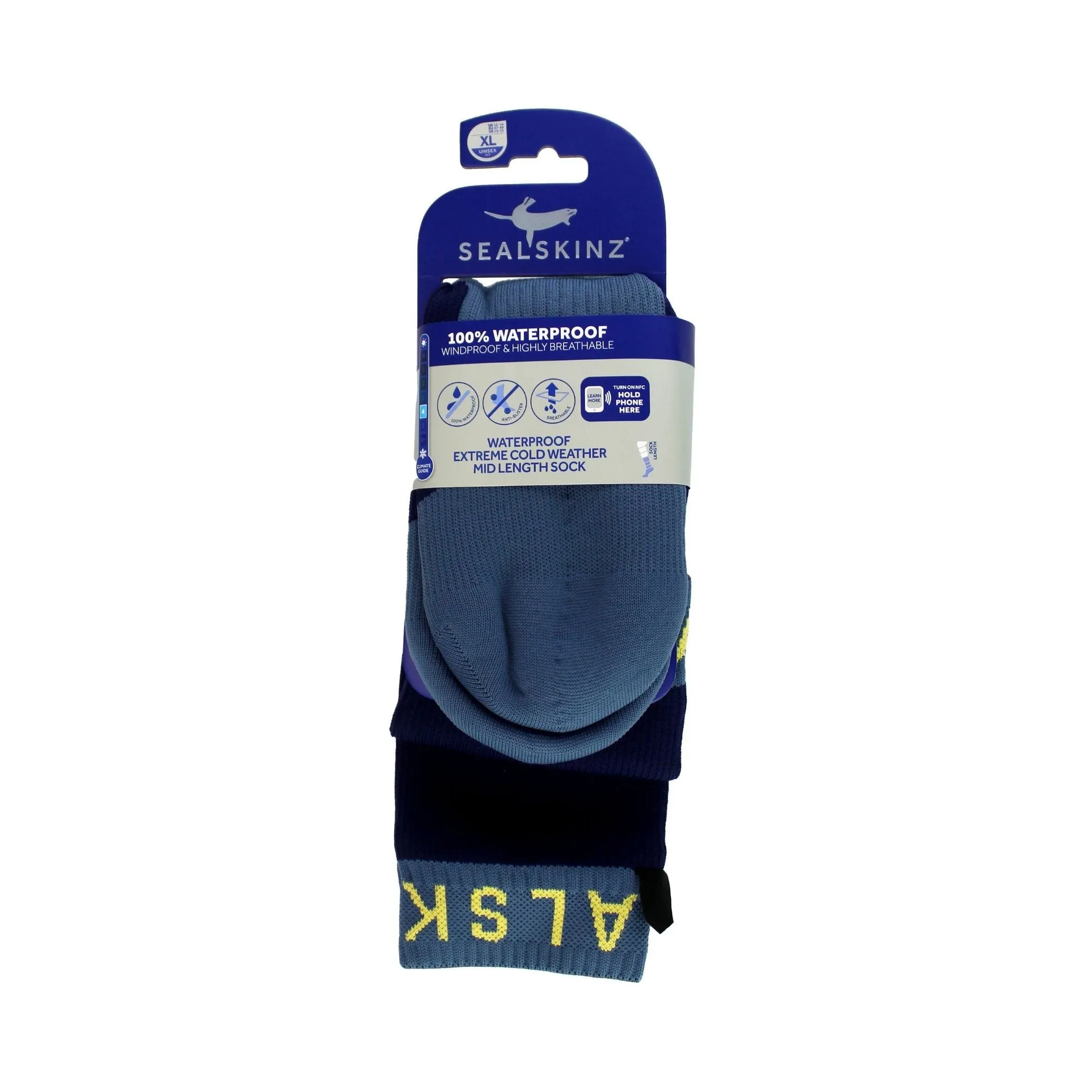 1 Pack Mens Waterproof Extreme Cold Weather Mid Socks