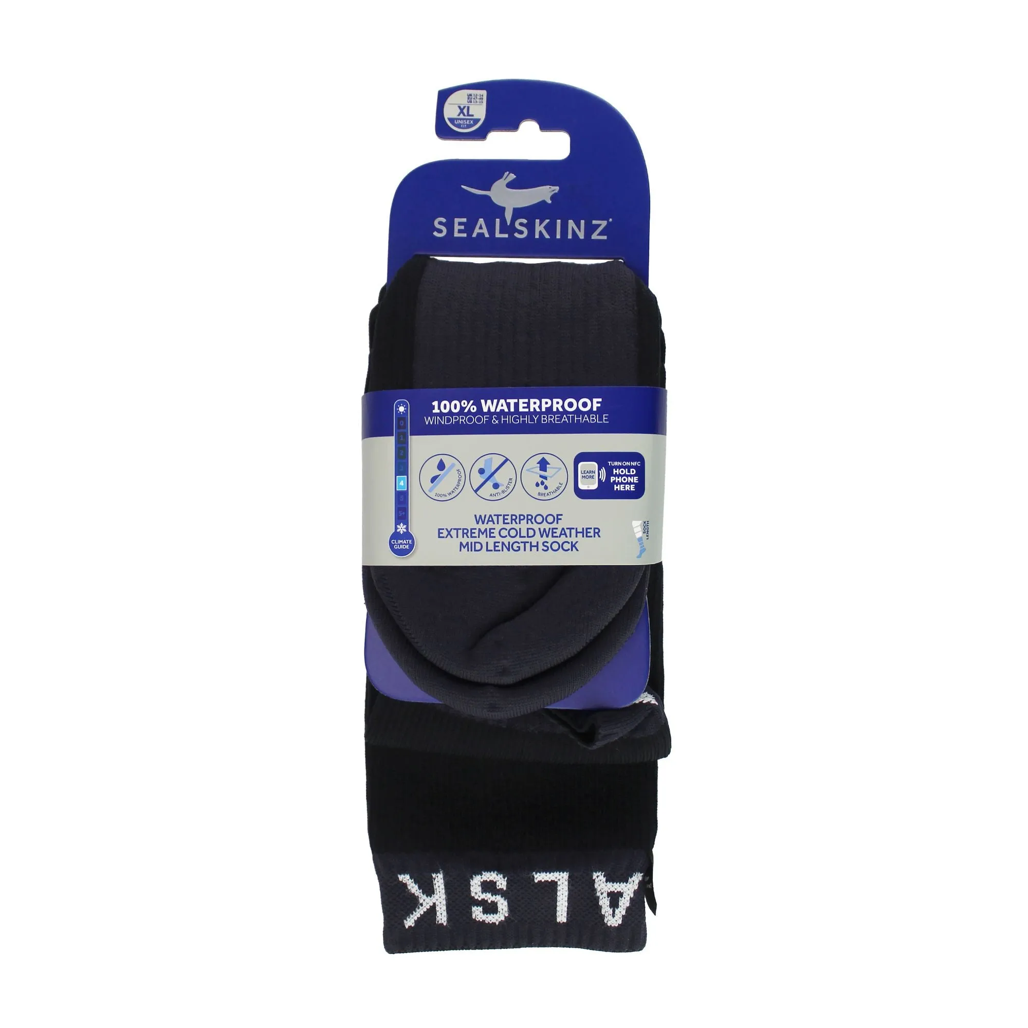 1 Pack Mens Waterproof Extreme Cold Weather Mid Socks