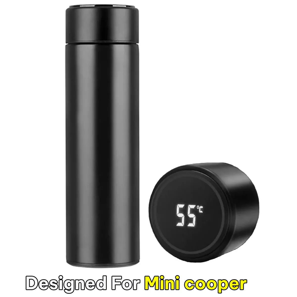 17oz Insulated Water Bottle with LED Temperature Display, Coffee Tea Infuser Bottle Double Wall Vacuum Insulated Water Bottle for Hot or Cold Drink, Stainless Steel Sports Automotive Travel Mug