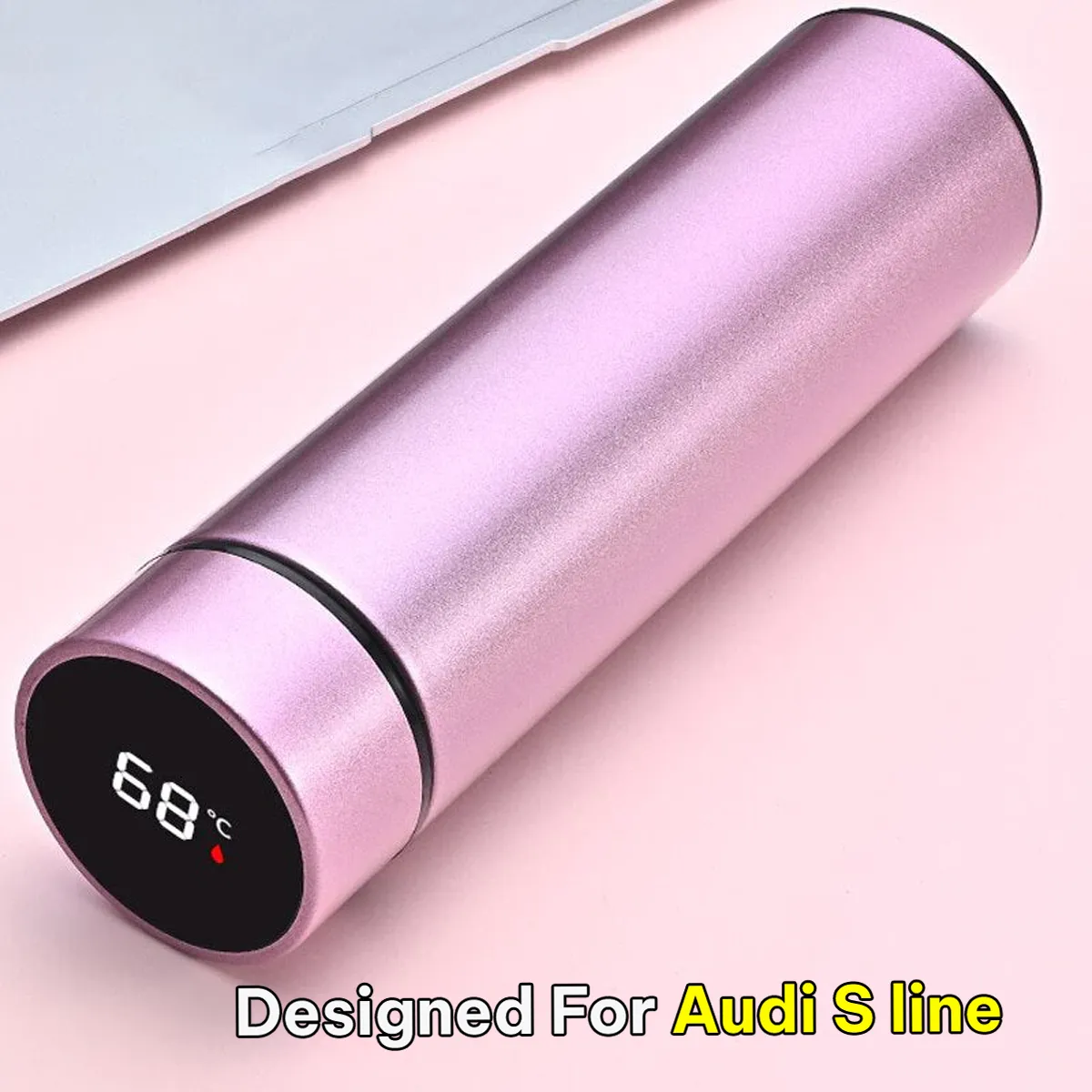 17oz Insulated Water Bottle with LED Temperature Display, Coffee Tea Infuser Bottle Double Wall Vacuum Insulated Water Bottle for Hot or Cold Drink, Stainless Steel Sports Automotive Travel Mug