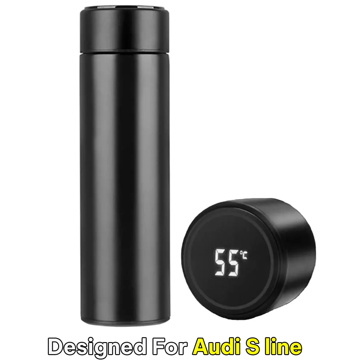 17oz Insulated Water Bottle with LED Temperature Display, Coffee Tea Infuser Bottle Double Wall Vacuum Insulated Water Bottle for Hot or Cold Drink, Stainless Steel Sports Automotive Travel Mug
