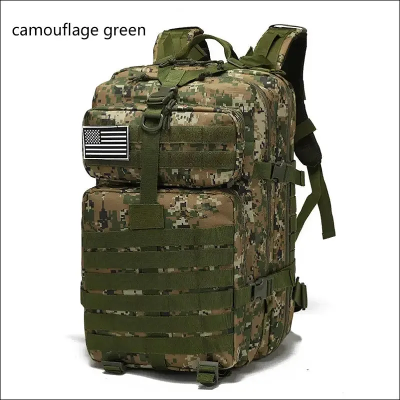 30l/50l waterproof nylon hiking backpack - military rucksack for camping, fishing, and hunting