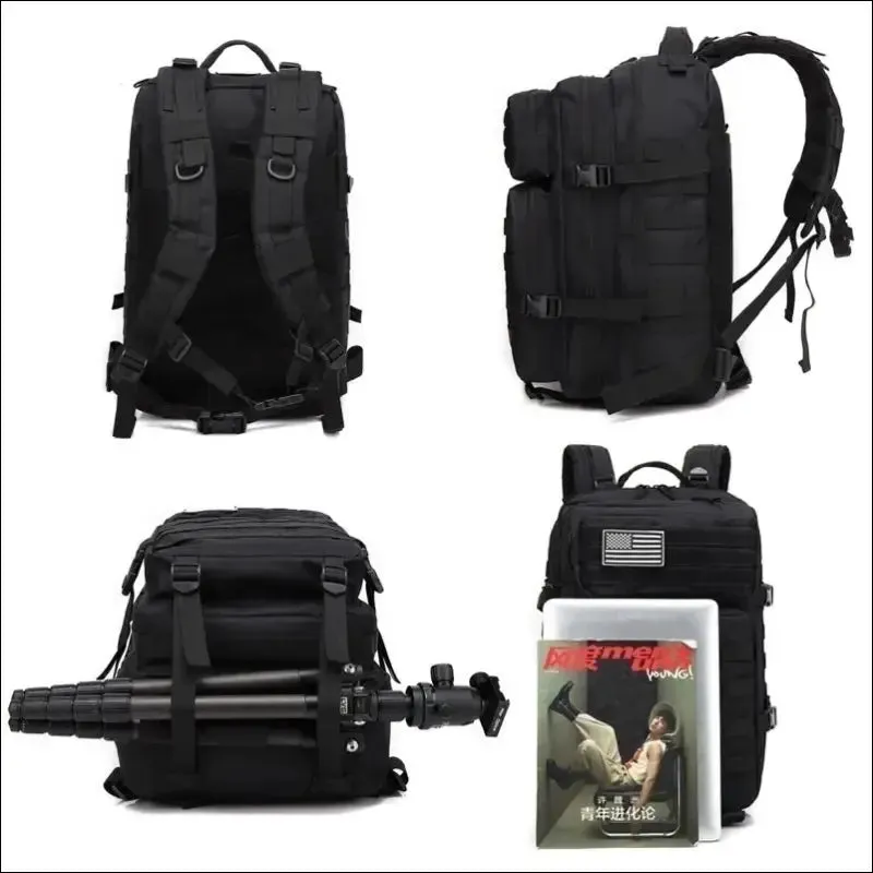 30l/50l waterproof nylon hiking backpack - military rucksack for camping, fishing, and hunting