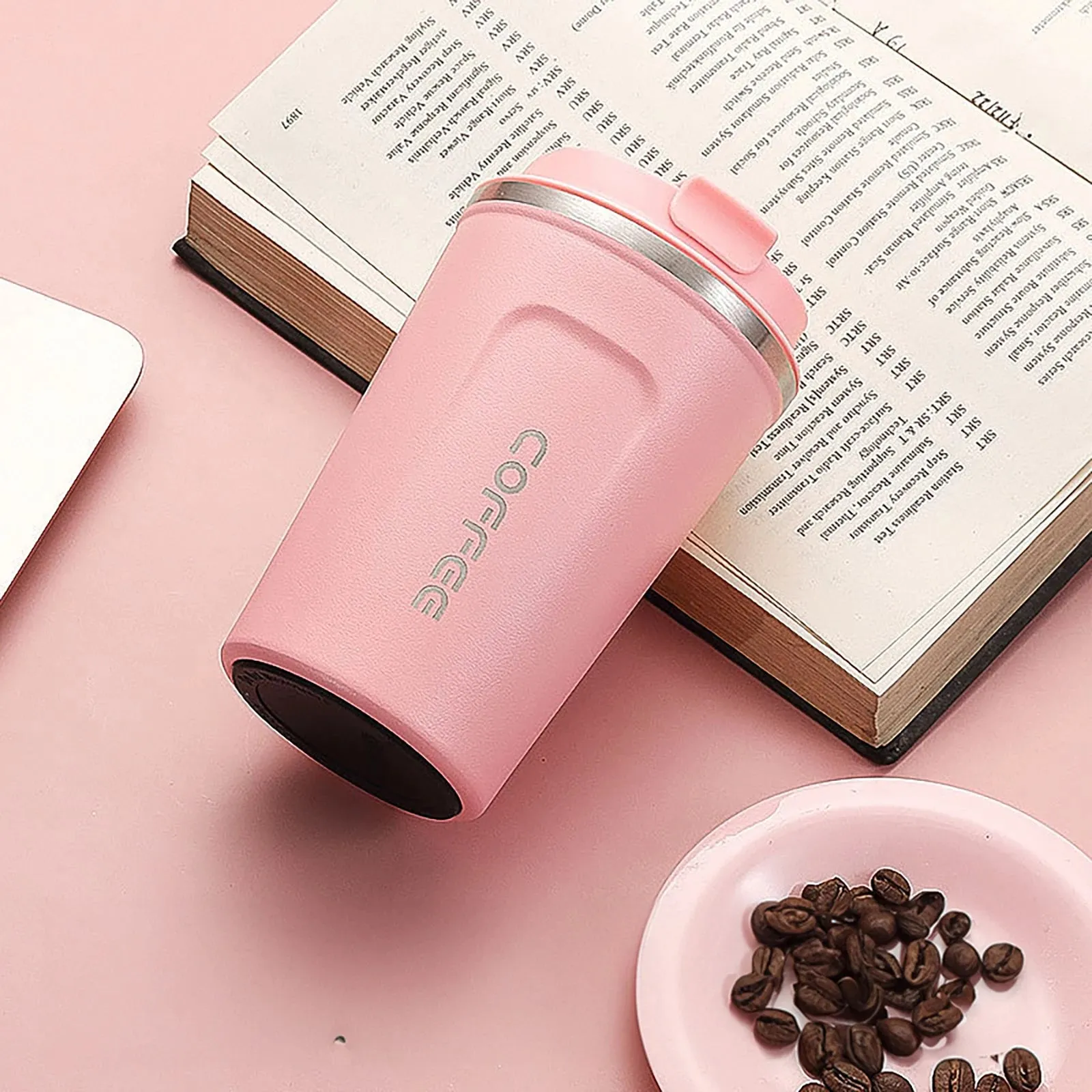 380/510ml Insulated Stainless Steel Thermos Coffee Mug Leakproof