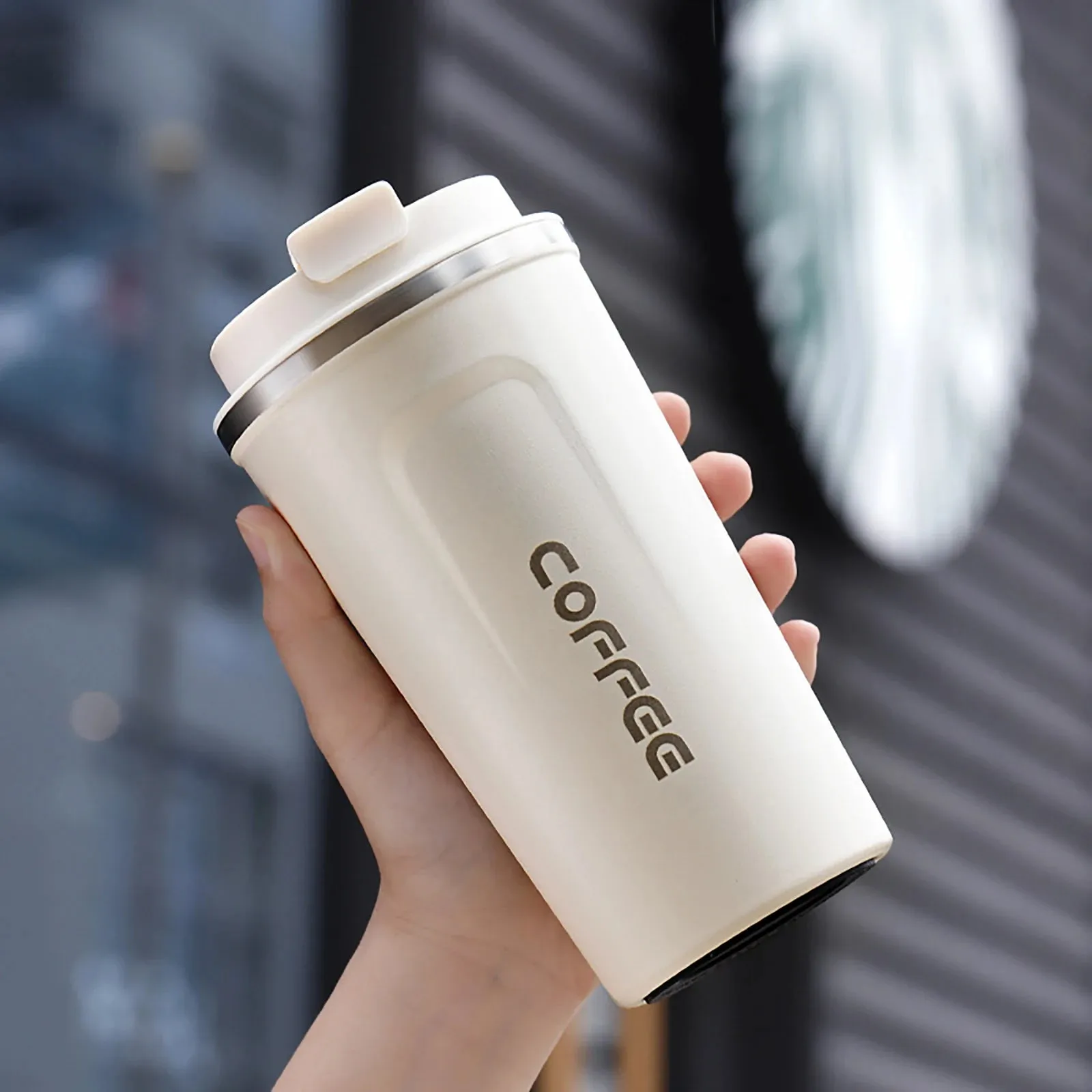 380/510ml Insulated Stainless Steel Thermos Coffee Mug Leakproof