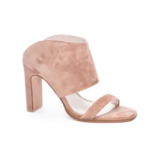 42 Gold Linx Kid Suede Heel - Tan