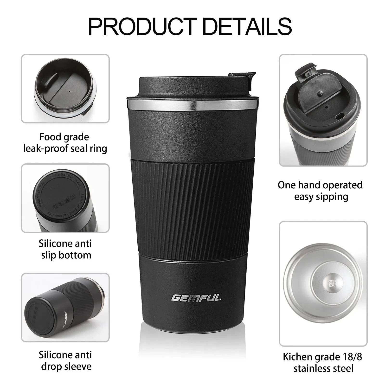 510ml Vacuum Insulated Travel Coffee Mug Flask