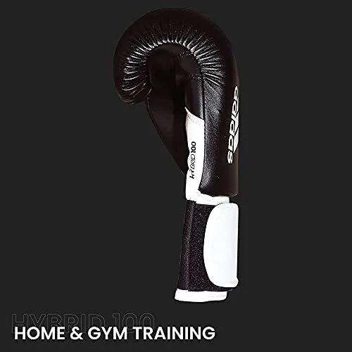 adidas Hybrid 100 Training Gloves, Black/White, 16 oz