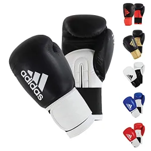 adidas Hybrid 100 Training Gloves, Black/White, 16 oz