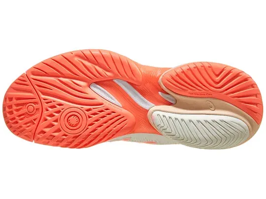 Asics Court FF 3 White/Sun Coral Women's Tennis Shoes - 2023 NEW ARRIVAL