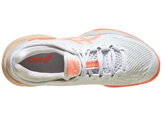 Asics Court FF 3 White/Sun Coral Women's Tennis Shoes - 2023 NEW ARRIVAL