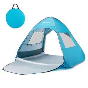 Automatic Pop-up Beach Tent with Carrying Bag-Blue - Color: Blue