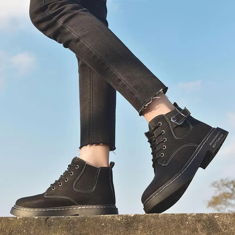 Autumn Early Winter Shoes Women Flat Heel Boots Fashion Women's Boots Brand Woman Ankle Botas