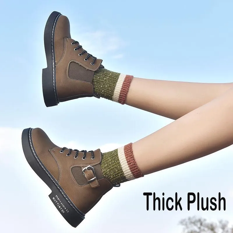 Autumn Early Winter Shoes Women Flat Heel Boots Fashion Women's Boots Brand Woman Ankle Botas