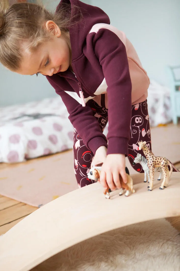 Baby's Basic Zip-Up Sweatshirt - Grey With Design