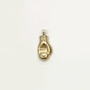 Boxing Glove Diamond Cut Lightweight Pendant (14K)