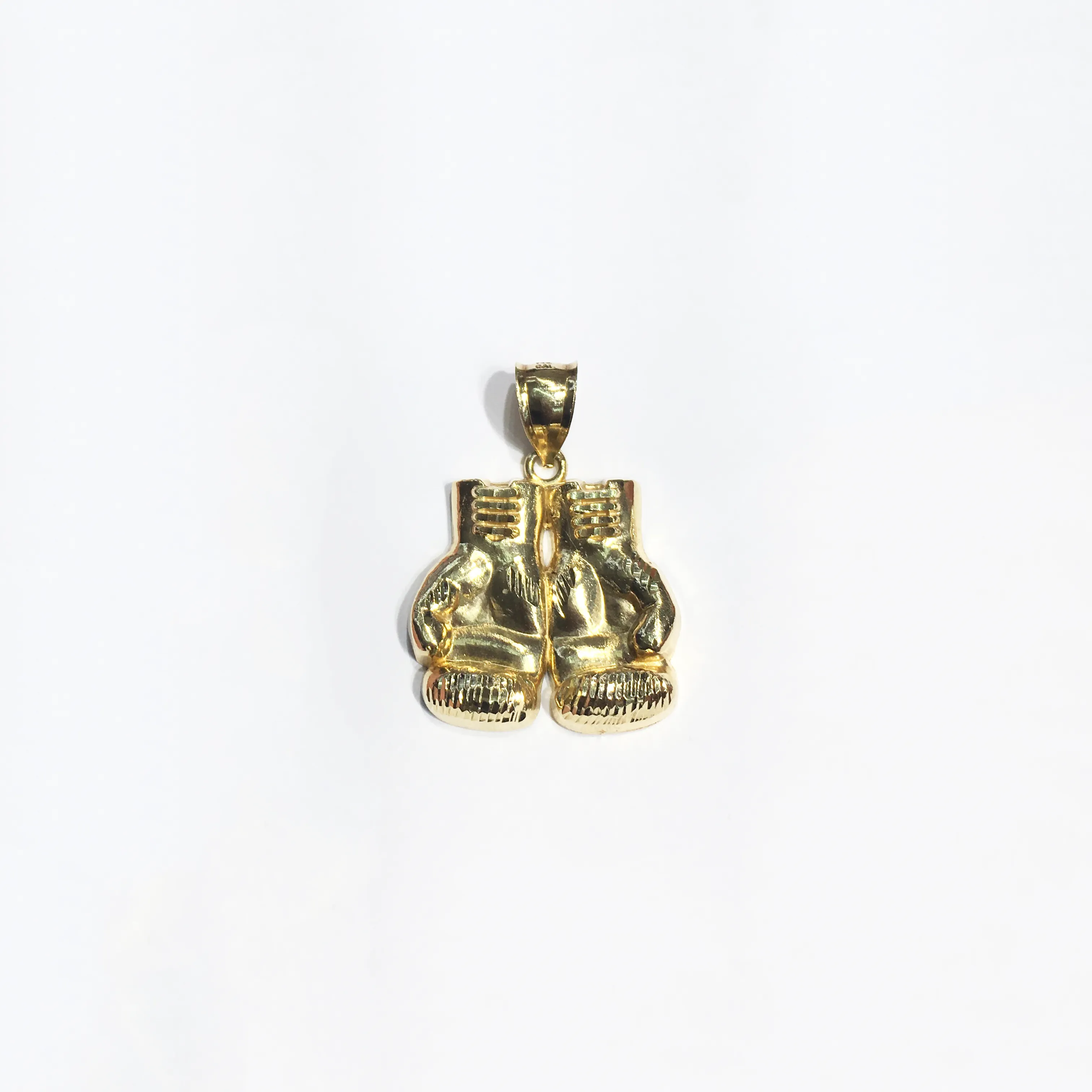 Boxing Gloves Diamond Cut Lightweight Pendant (14K)