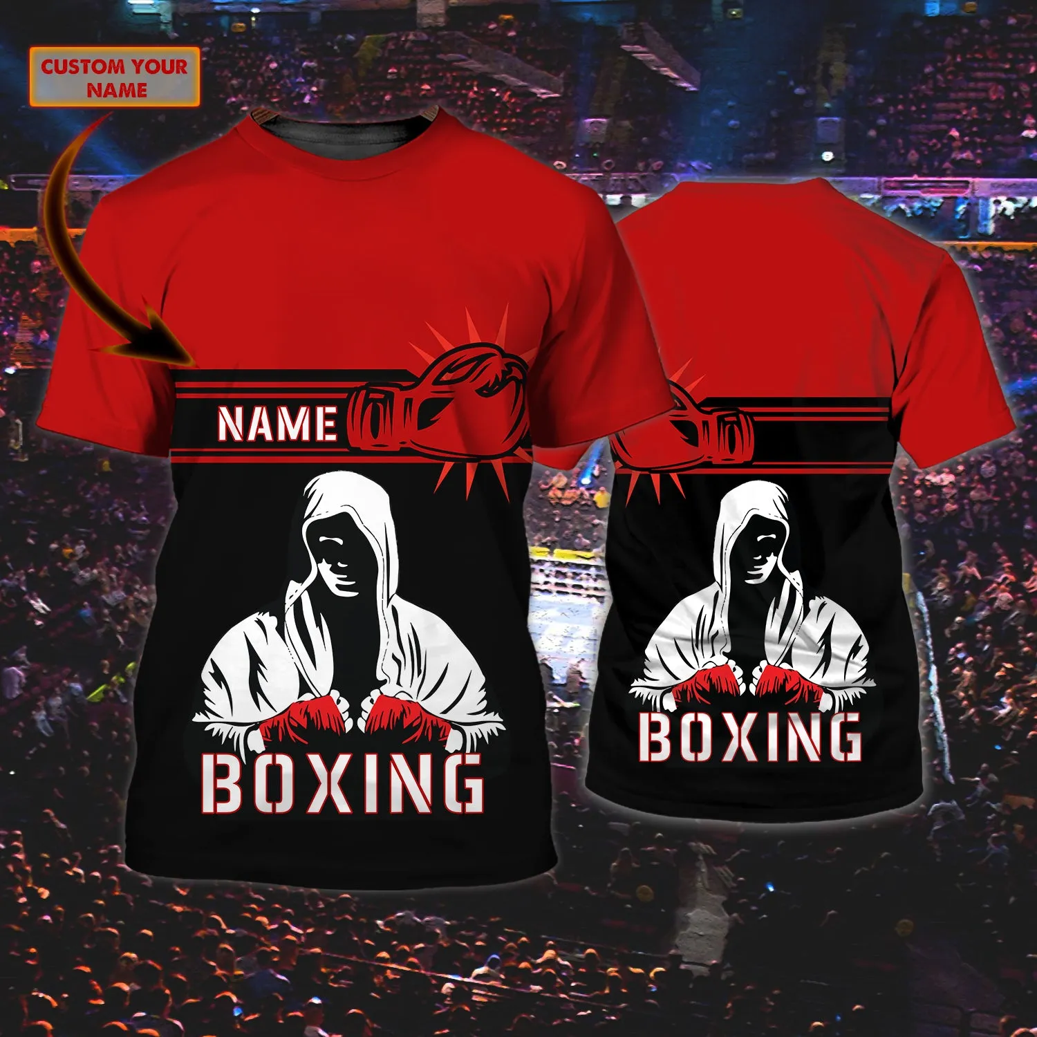 Boxing - Personalized Name 3D T-Shirt - Nia94