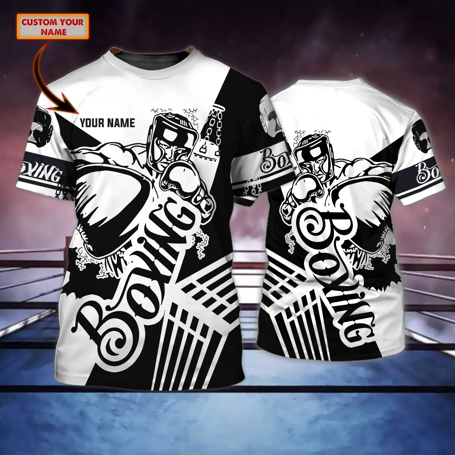 Boxing - Personalized Name 3D Tshirt - tra96