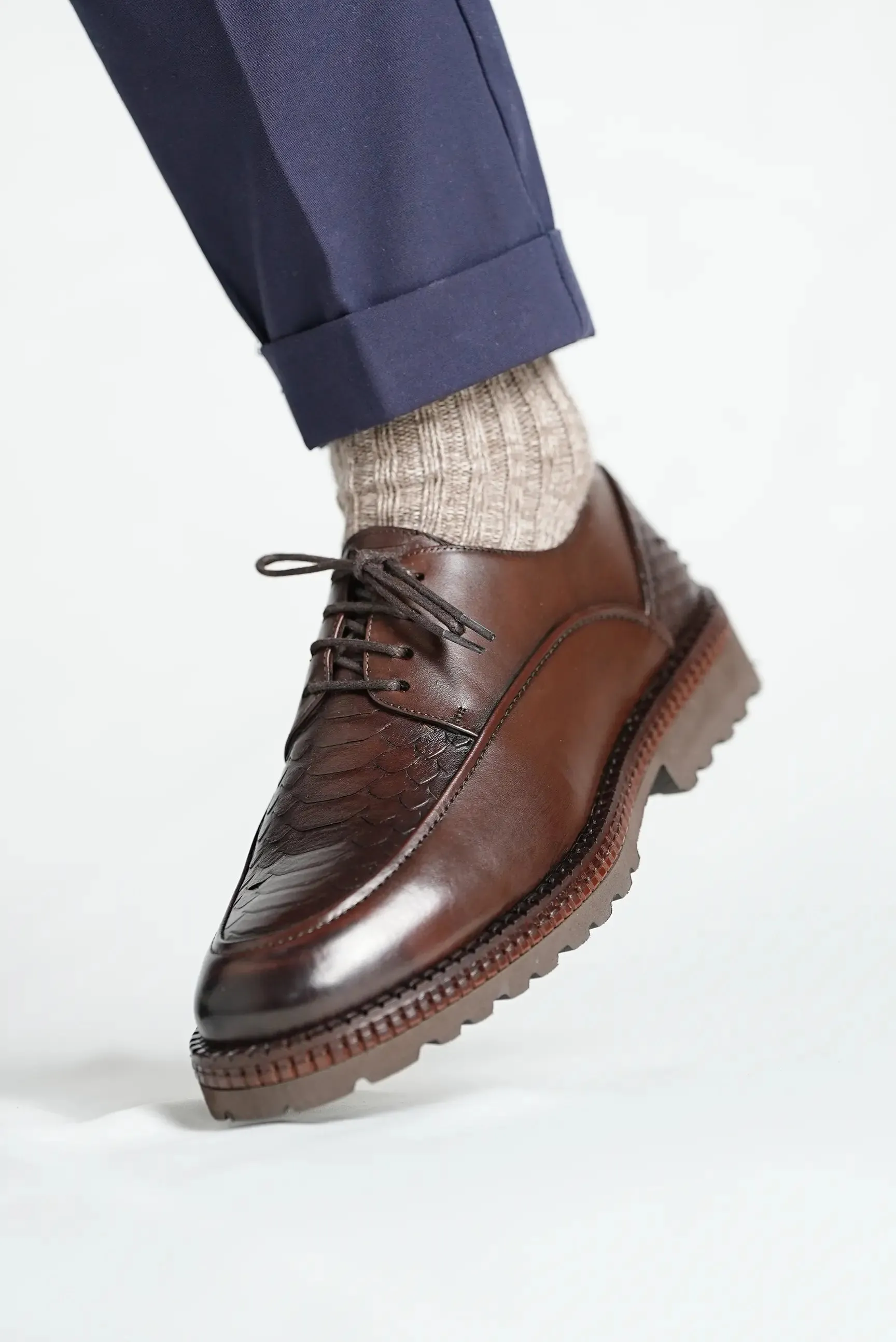 Brown S Pattern Laces Chunky