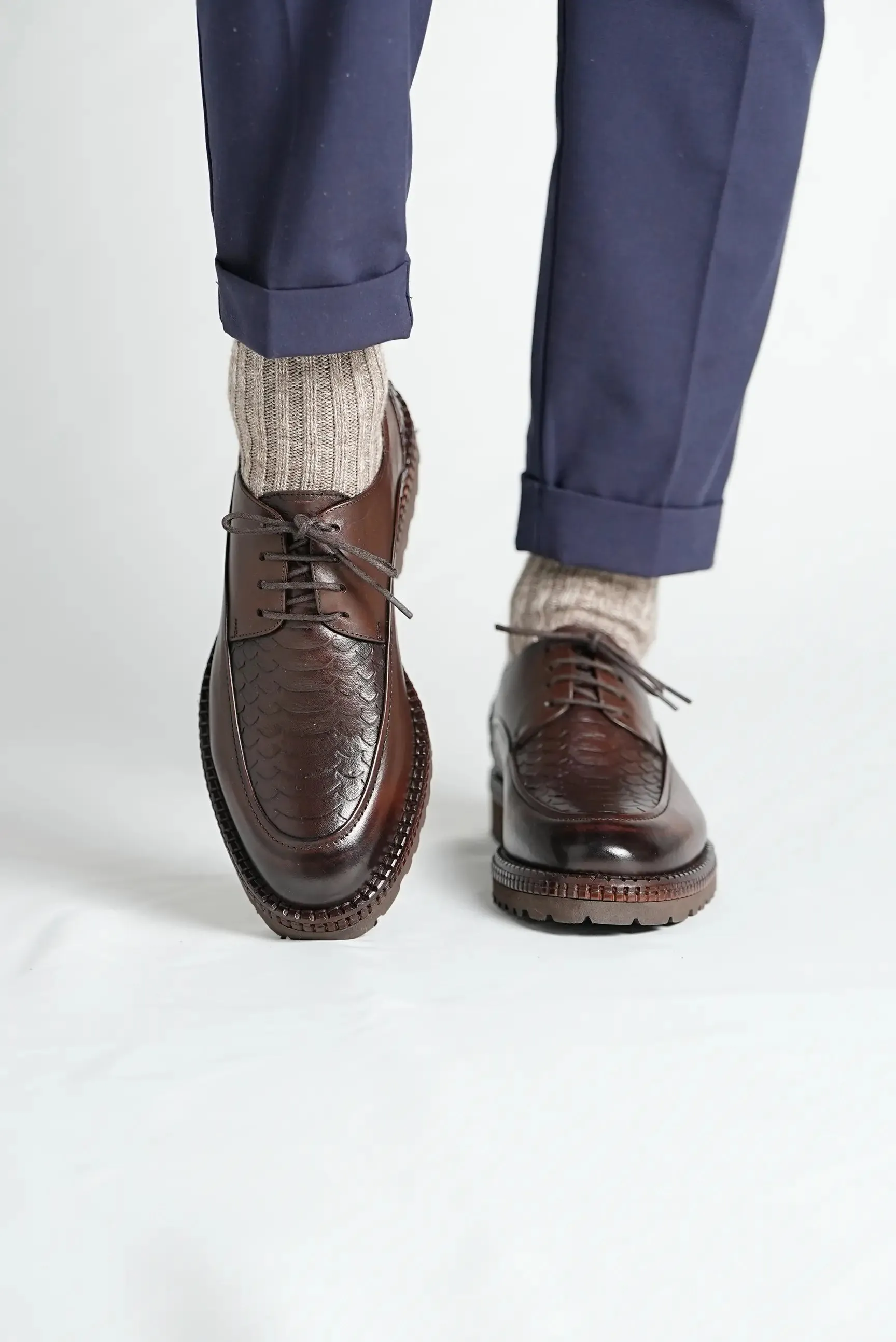 Brown S Pattern Laces Chunky