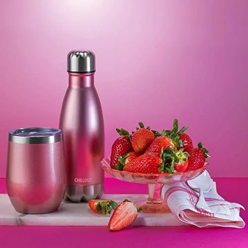 CHILLOUT LIFE 12 oz Stainless Steel Tumbler with Lid & Gift Box | Wine Tumbler Double Wall Vacuum Insulated Travel Tumbler Cup for Coffee, Wine, Cocktails, Ice Cream - for Indoor & Outdoor Use