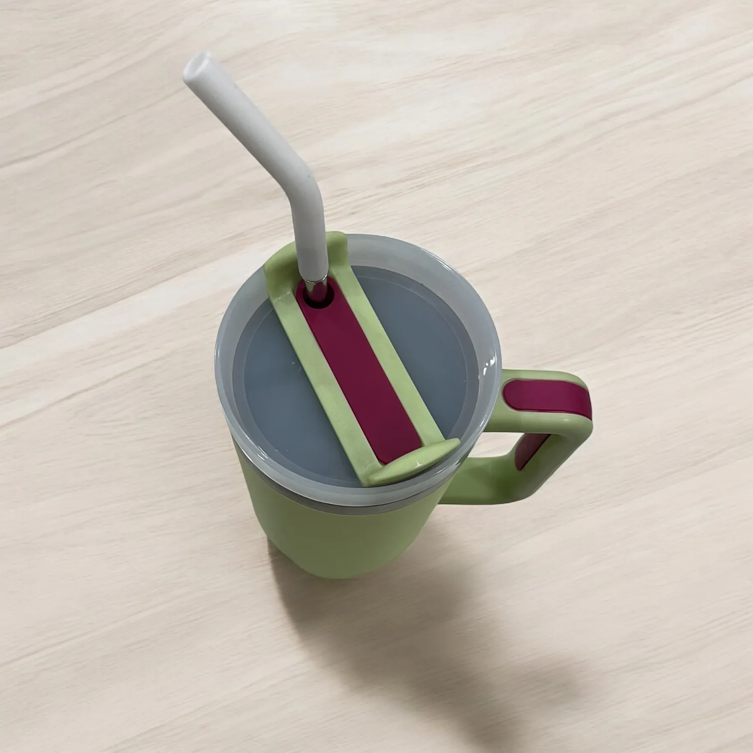 CLINK - [Personalised] 1.2L Stainless Steel Tumbler with Handle Straw & Lid - Mint Meadow Color