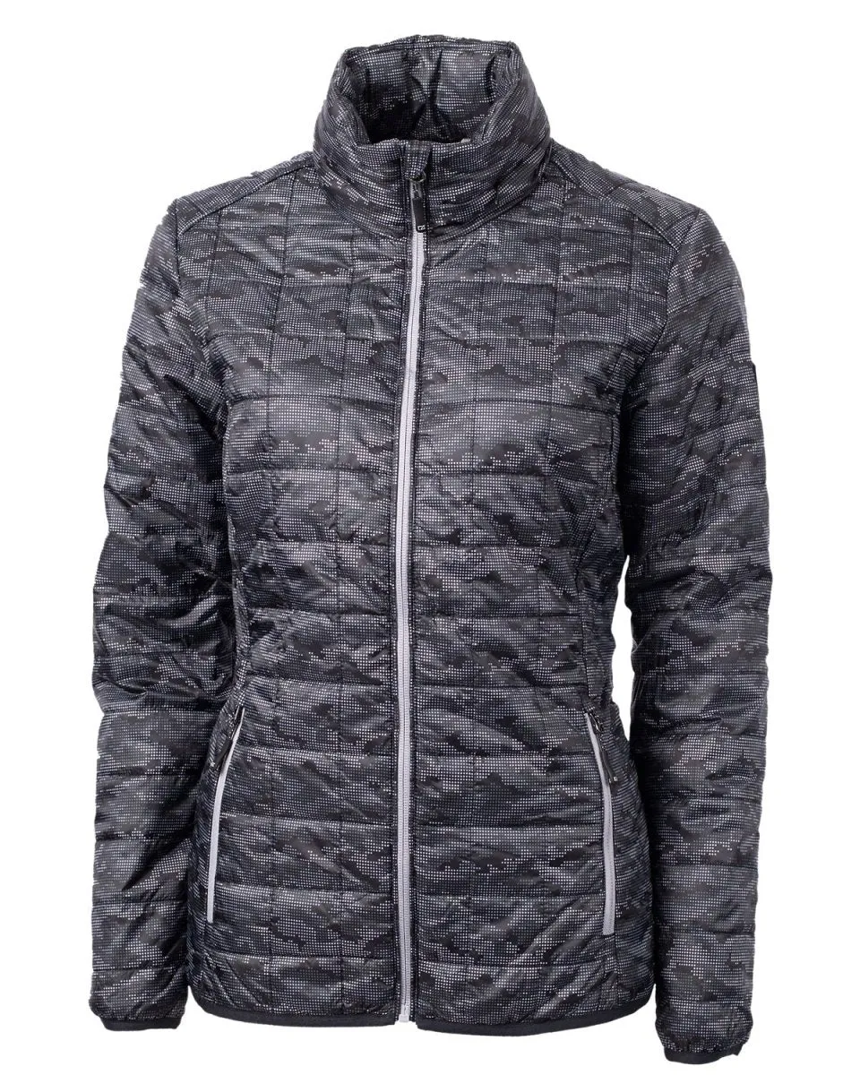 Cutter & Buck Rainier PrimaLoft® Womens Eco Insulated Full Zip Printed Puffer Jacket