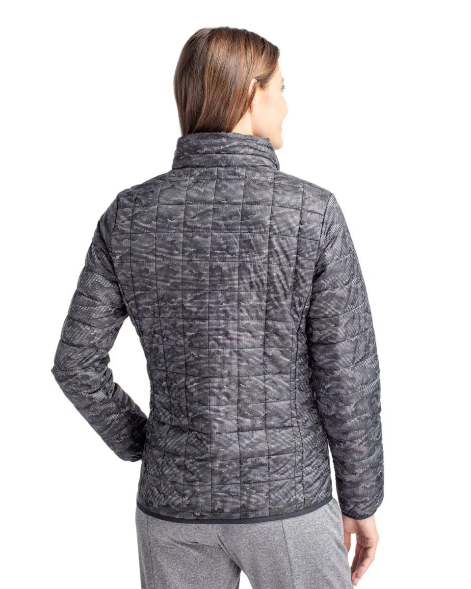 Cutter & Buck Rainier PrimaLoft® Womens Eco Insulated Full Zip Printed Puffer Jacket