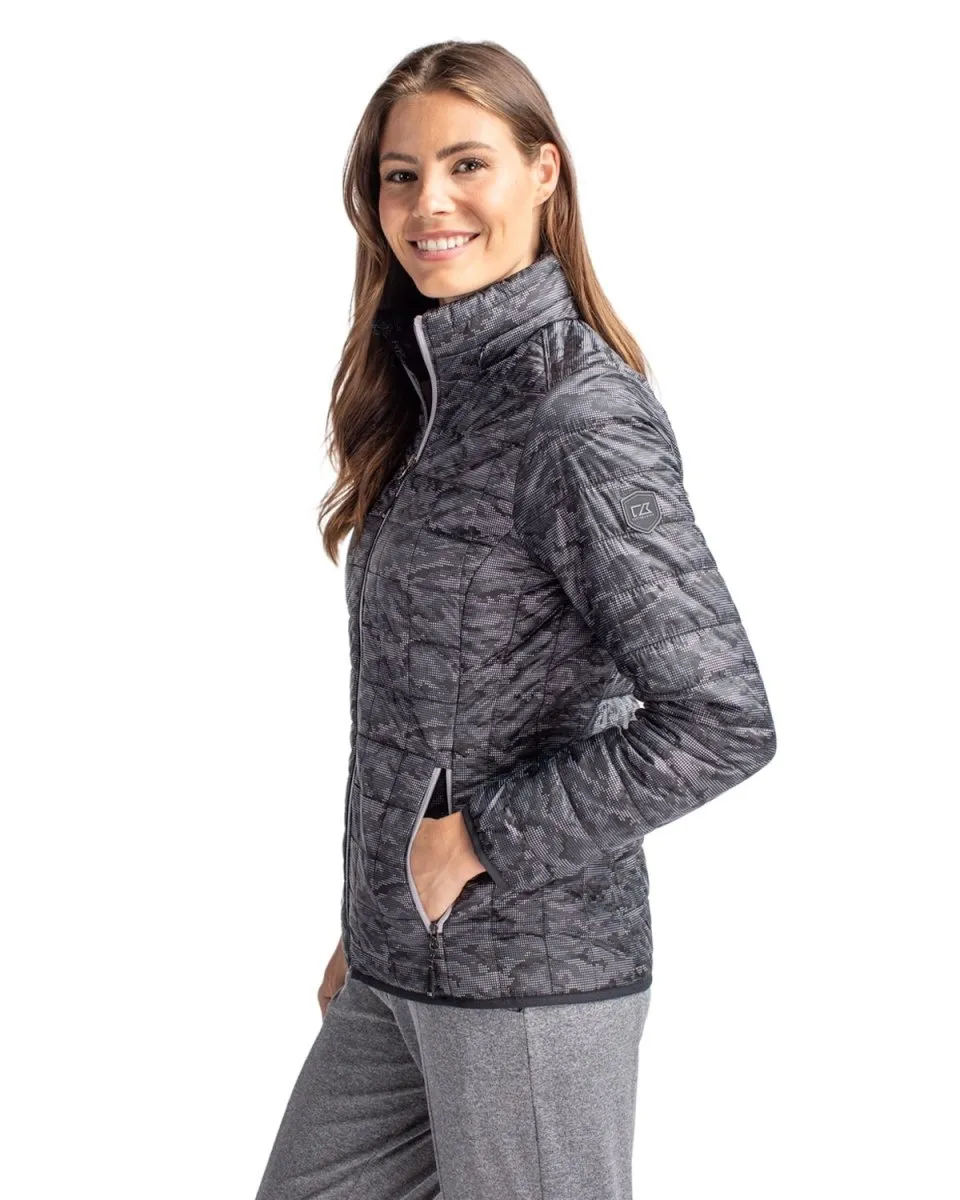 Cutter & Buck Rainier PrimaLoft® Womens Eco Insulated Full Zip Printed Puffer Jacket