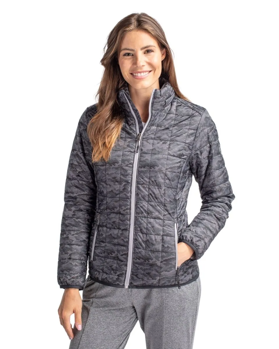 Cutter & Buck Rainier PrimaLoft® Womens Eco Insulated Full Zip Printed Puffer Jacket