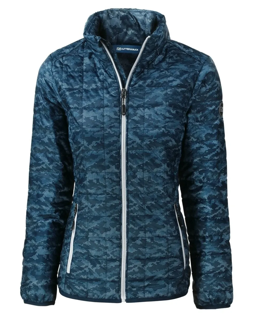 Cutter & Buck Rainier PrimaLoft® Womens Eco Insulated Full Zip Printed Puffer Jacket
