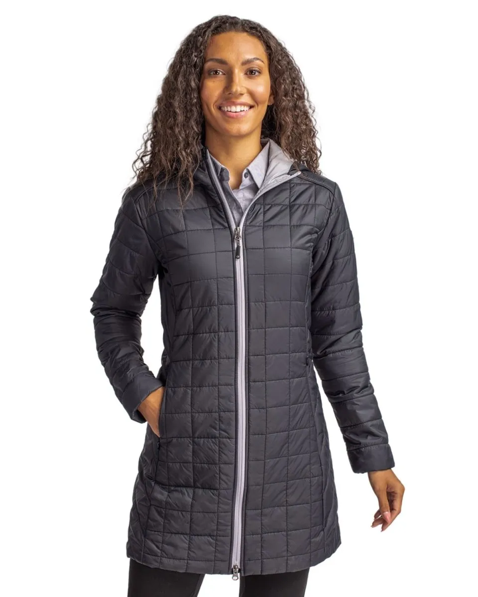 Cutter & Buck Rainier PrimaLoft® Womens Eco Insulated Hooded Long Coat