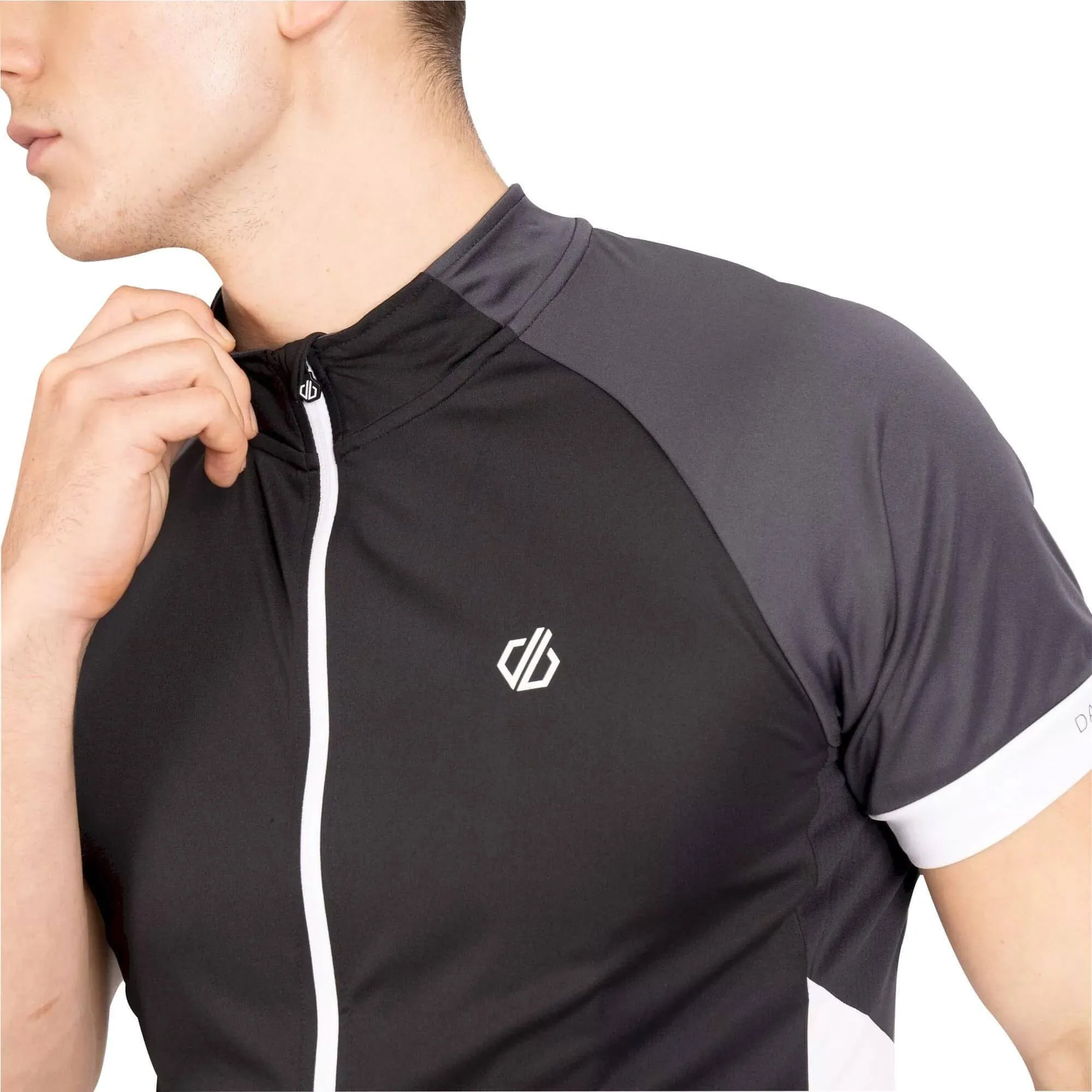 Dare2B Protraction Short Sleeve Mens Cycling Jersey - Black