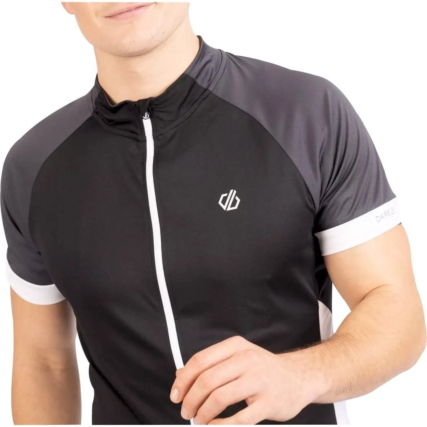 Dare2B Protraction Short Sleeve Mens Cycling Jersey - Black