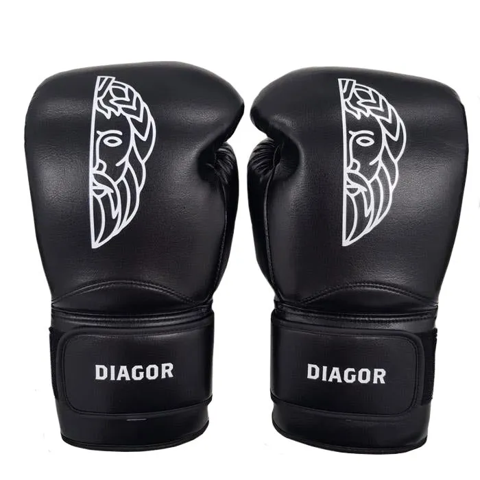 Diagor Olympic Elite Boxing Gloves 14oz Black