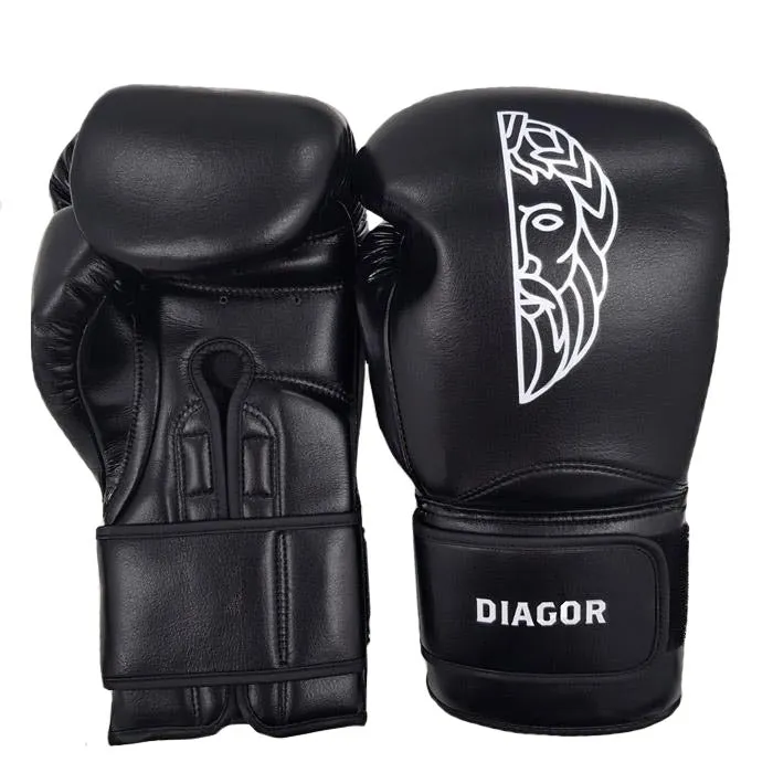 Diagor Olympic Elite Boxing Gloves 14oz Black
