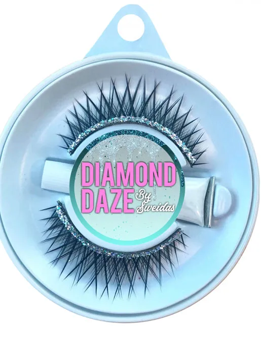 DIAMOND DAZE LASHES - BLACK & SILVER GLITTER