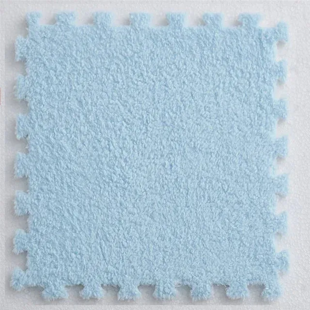 EVA Crawling Mat Stitching Suede Floor Mat Baby Play Mat Home Fashion Living Room Bedroom Puzzle Foam Carpet 30*30*1cm