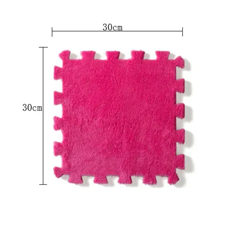 EVA Crawling Mat Stitching Suede Floor Mat Baby Play Mat Home Fashion Living Room Bedroom Puzzle Foam Carpet 30*30*1cm
