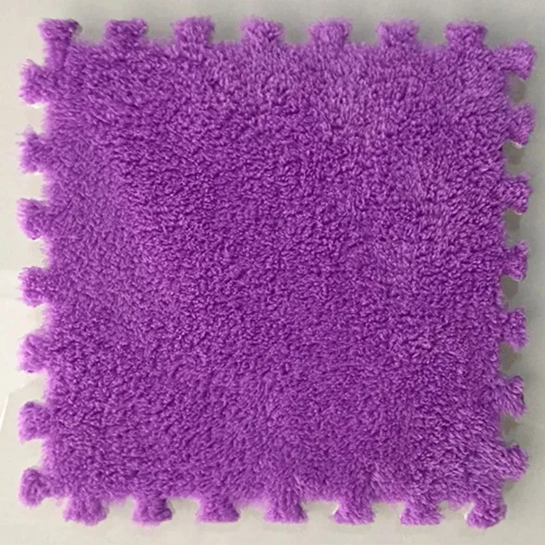 EVA Crawling Mat Stitching Suede Floor Mat Baby Play Mat Home Fashion Living Room Bedroom Puzzle Foam Carpet 30*30*1cm