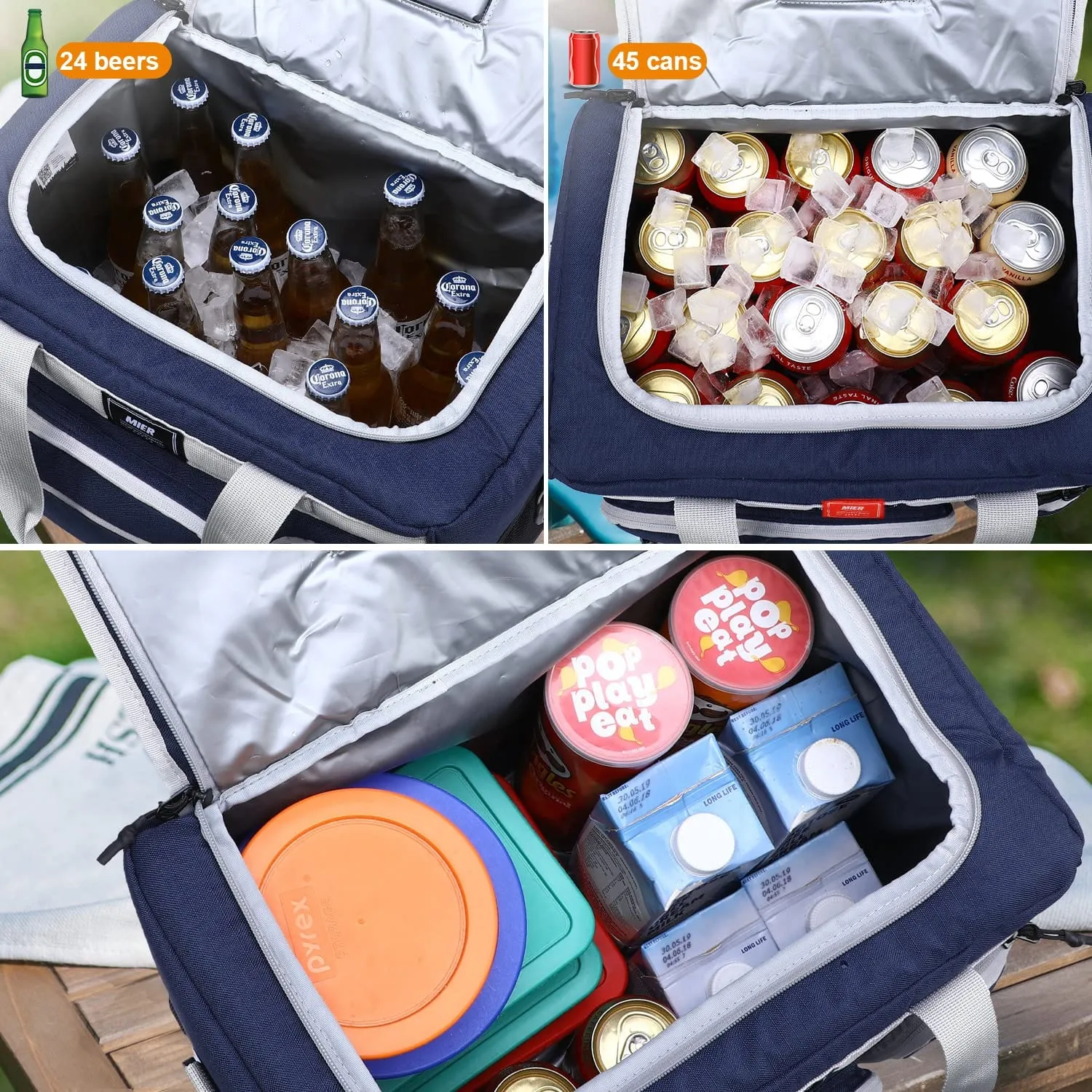 Extra Large Soft Cooler Bag With Opener, 45 Can