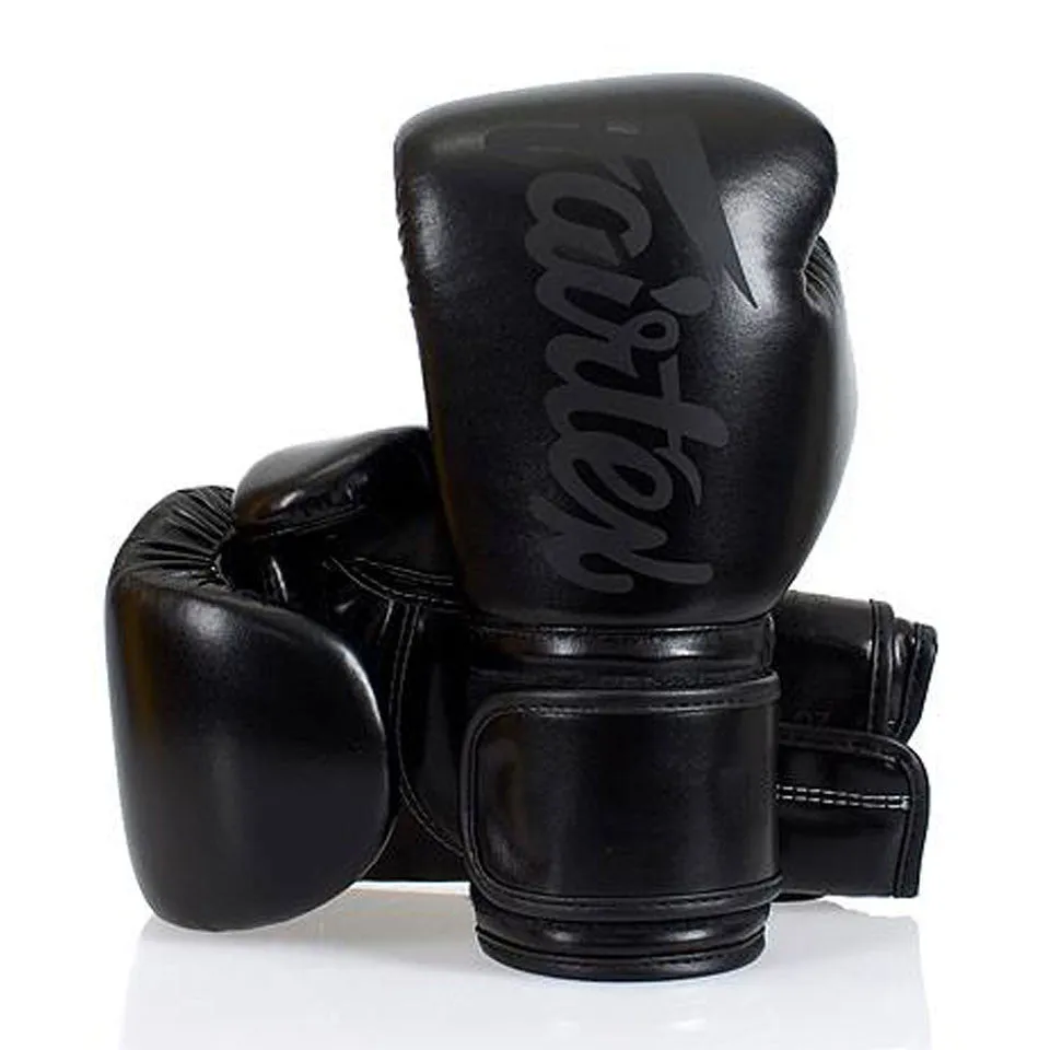 Fairtex BGV14 Muay Thai Boxing Gloves Blackout All Black