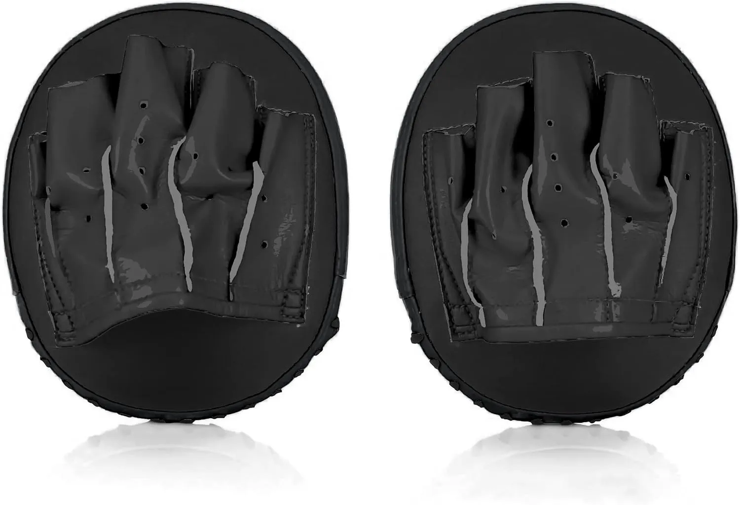 Fairtex FMV15 Curved Boxing Focus Mitts Punch Pads Black/White