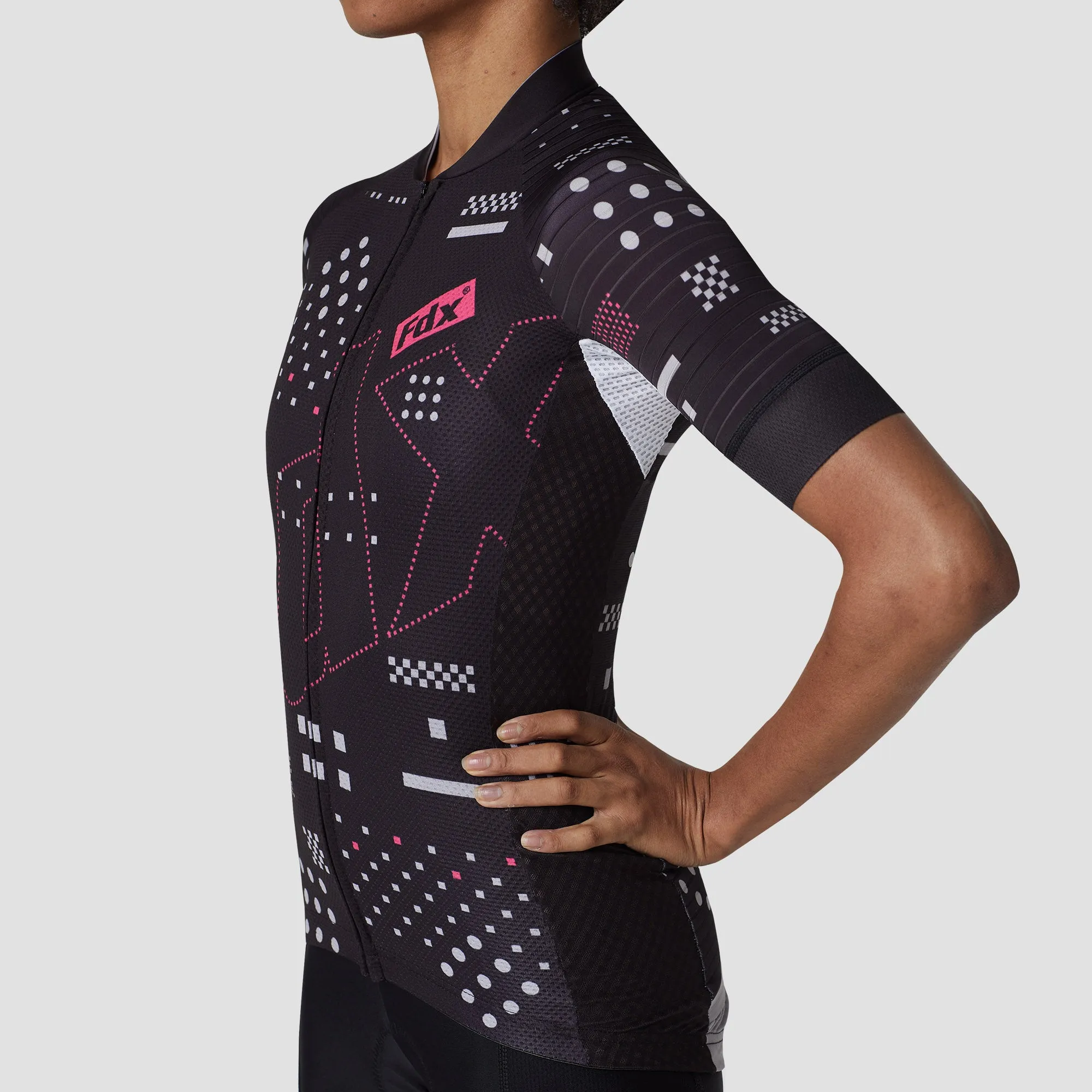 Fdx All Day Black Women's & Girl's Summer Short Sleeve Cycling Jersey