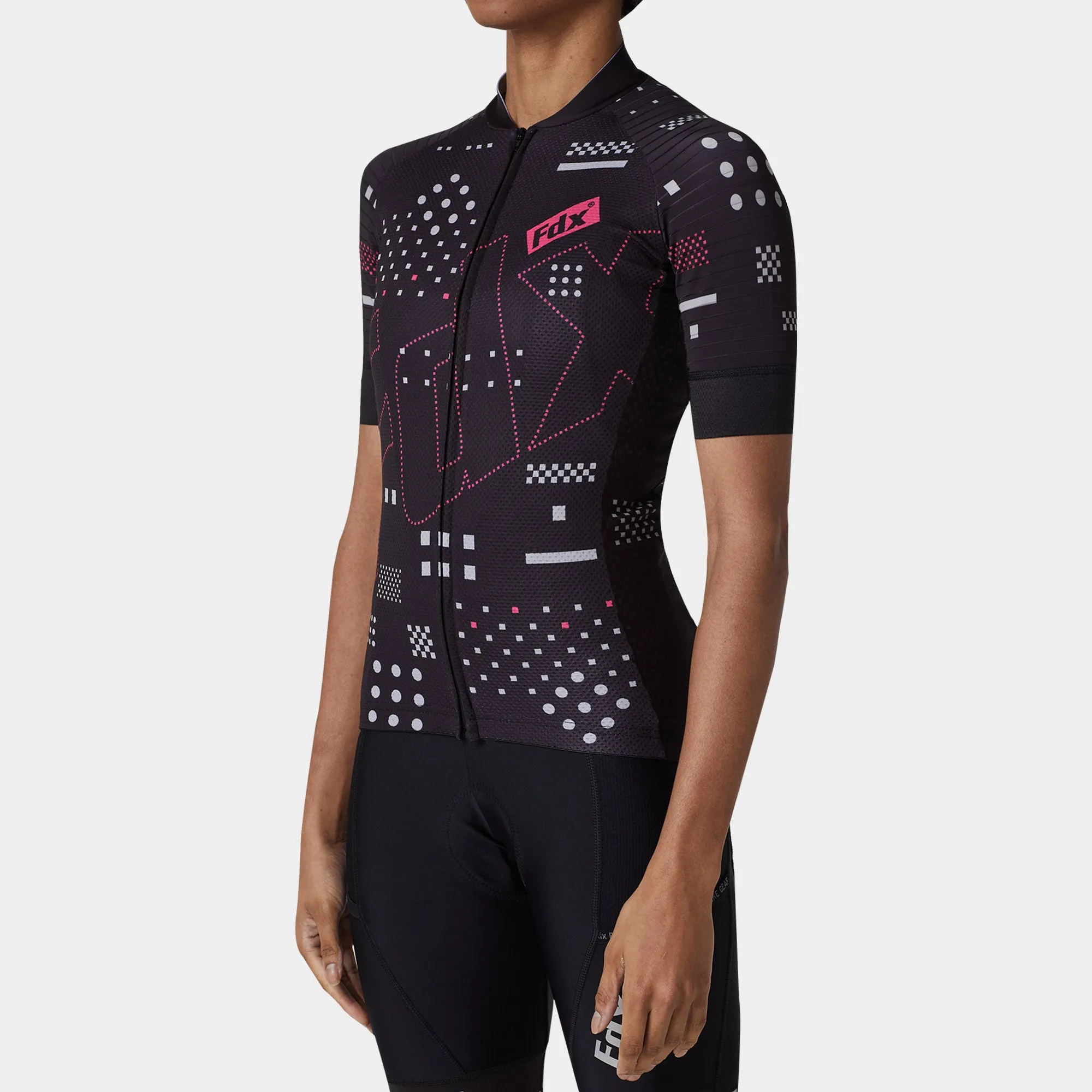 Fdx All Day Black Women's & Girl's Summer Short Sleeve Cycling Jersey