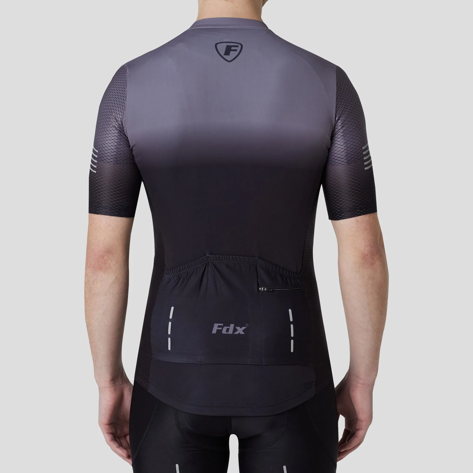 Fdx Duo Grey / Black Men's & Boy's Short Sleeve Summer Cycling Jersey
