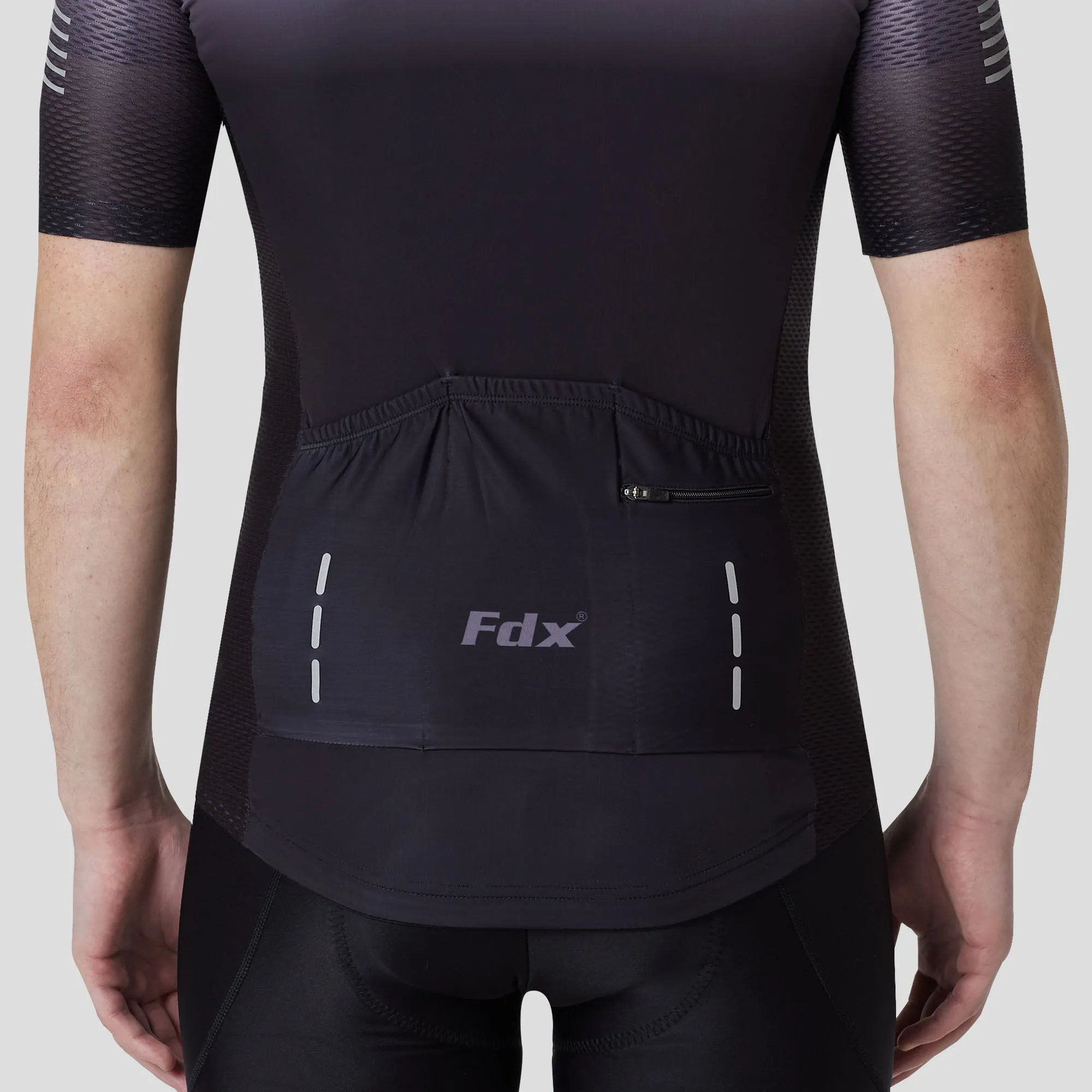Fdx Duo Grey / Black Men's & Boy's Short Sleeve Summer Cycling Jersey