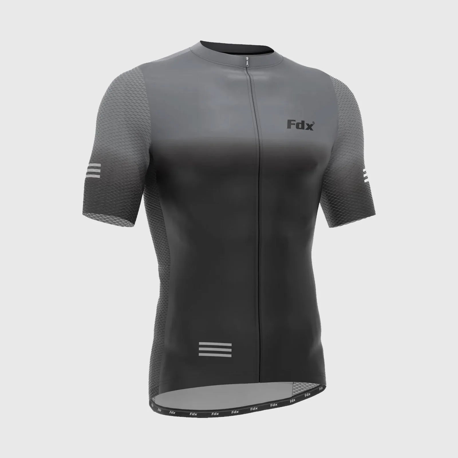 Fdx Duo Grey / Black Men's & Boy's Short Sleeve Summer Cycling Jersey