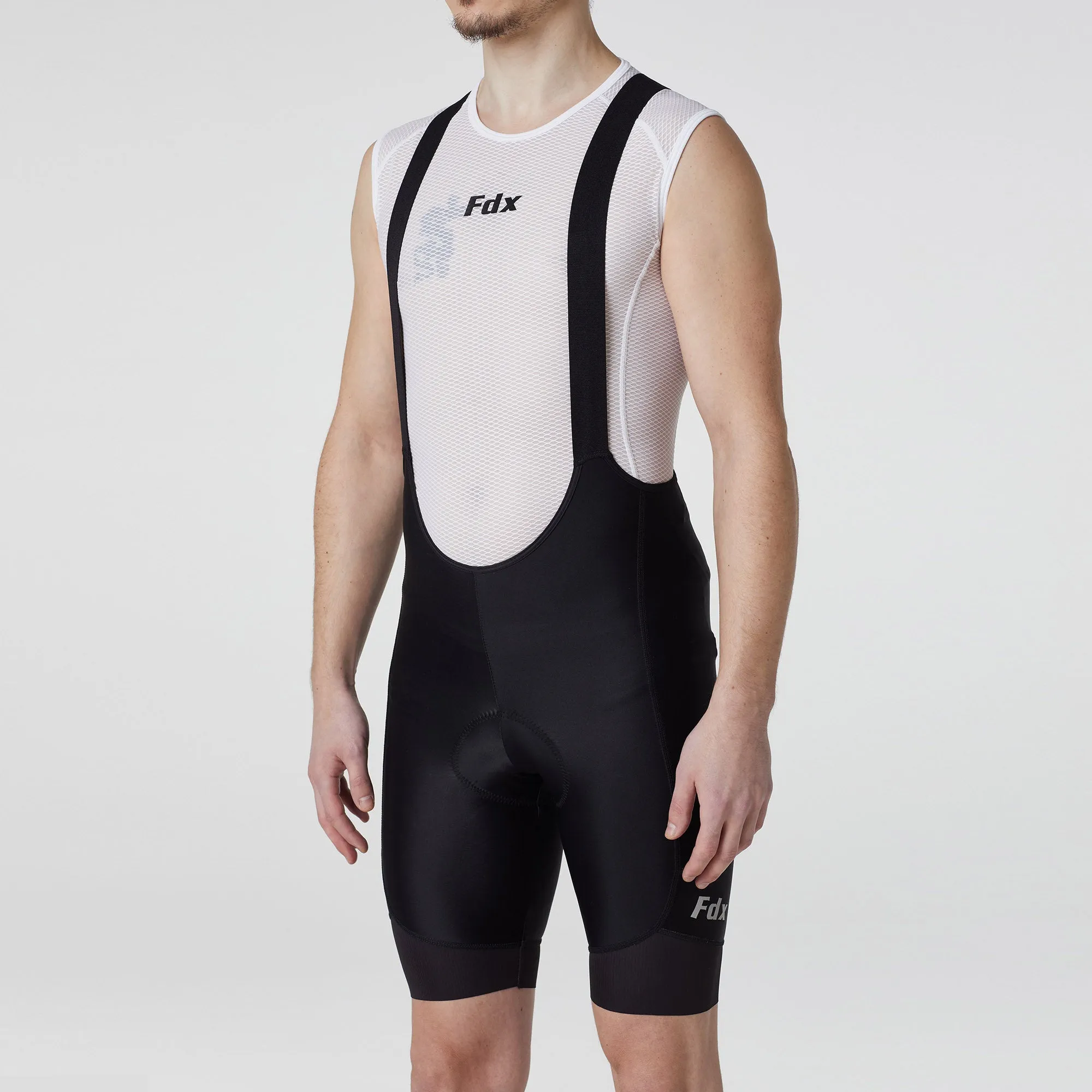 Fdx Men's & Boy's Set Duo Grey / Black Short Sleeve Summer Cycling Jersey & Cargo Bib Shorts